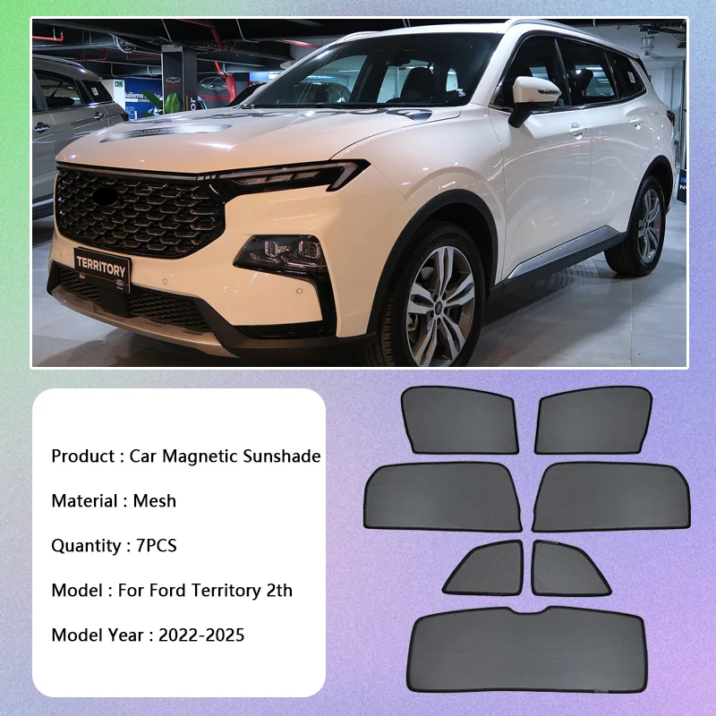 For Ford Territory CX743MCA 2022 2023 2024 2025 Protection Shield Magnetic blocking Window Sunshade Privacy Shading Accessories