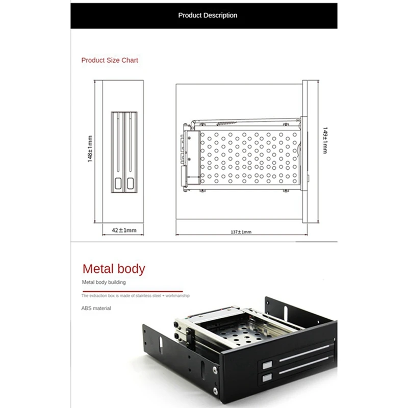 ที่นั่งแบบ Dual Bay SATA2ฮาร์ดไดรฟ์ HDD & SSD ถาดแร็คมือถือภายในแท่นวางมือถือวงเล็บสลับร้อน