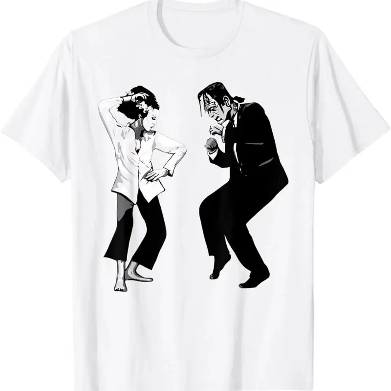 Retro Funny Frankenstein Monster And Bride Dancing T Shirt