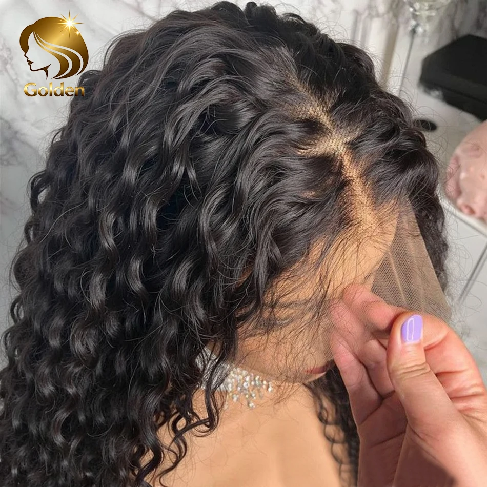 

Golden Deep Wave 13x4 13x6 HD Lace Frontal Wigs Hair Water Curly Front Wigs 5x5 Glueless Hair for Women For Women