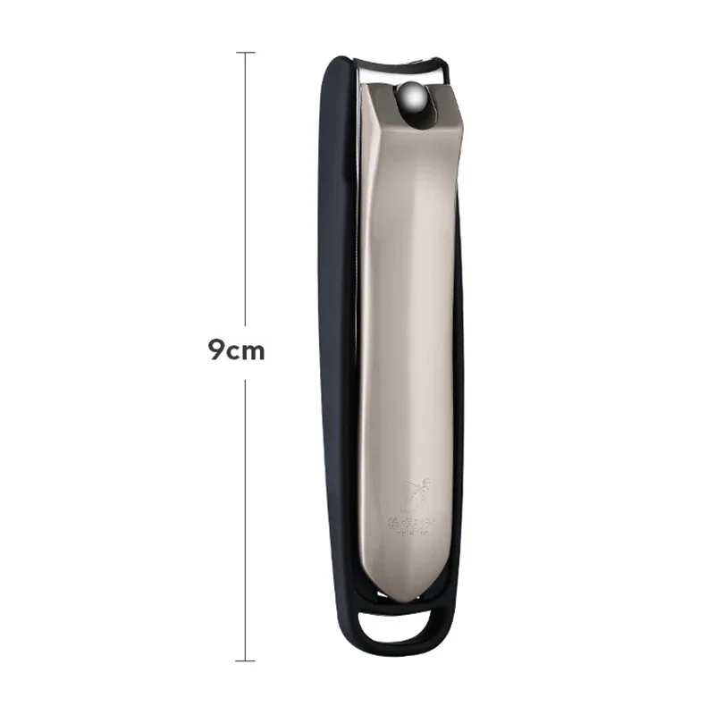 ที่ตัดเล็บสแตนเลสคุณภาพสูง 1 ชิ้น ป้องกันการกระเด็น สีดำ สำหรับตัดเล็บมือ ขนาดใหญ่ สำหรับมืออาชีพ