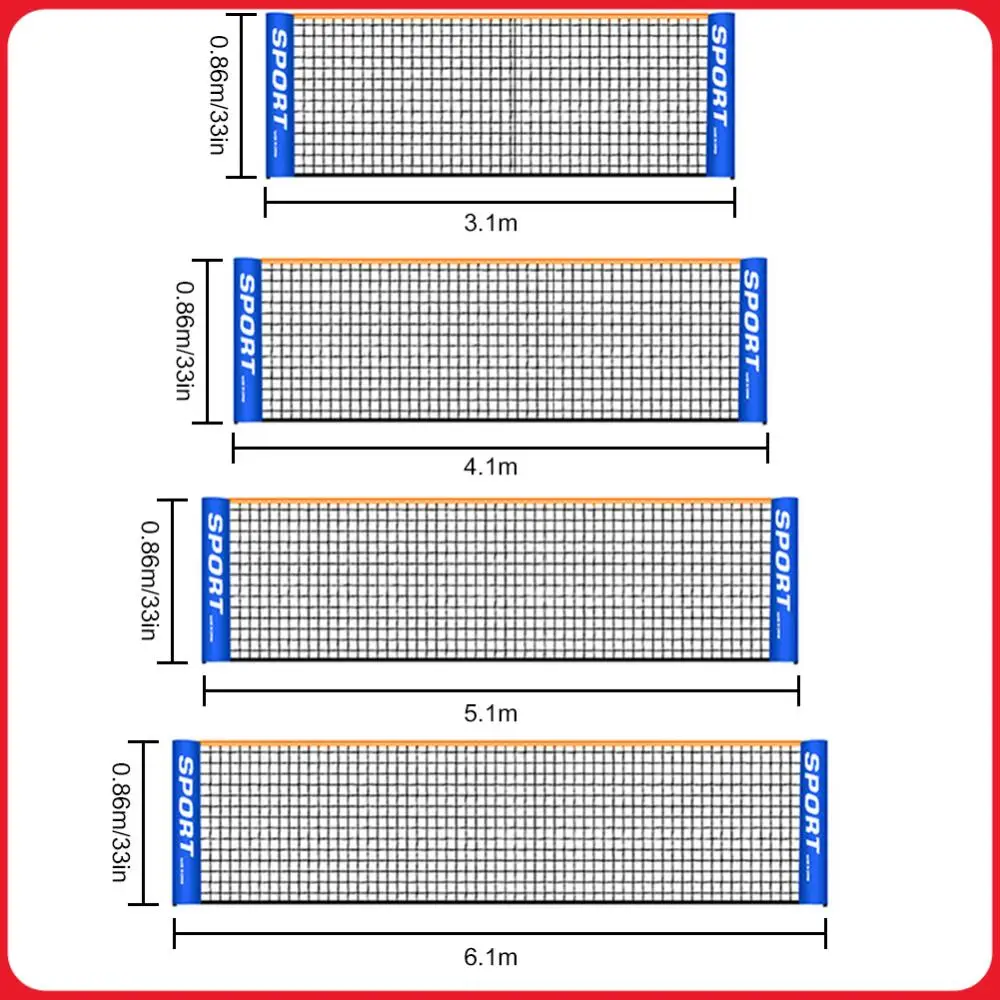 

3.1/4.1/5.1/6.1m Professional Badminton Net Volleyball Net Easy Setup Outdoor Tennis Volleyball Mesh Exercise Network