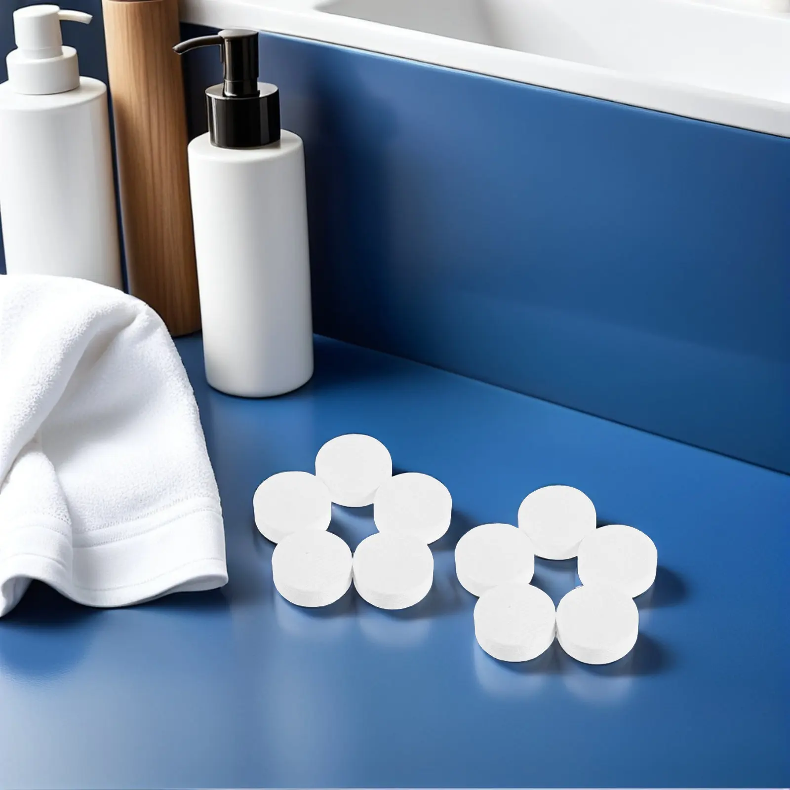 8 Boxes Disposable Compressed Towels Portable Compressed Towel Tablets Rapid Expansion Travel Wash Cloth Super Absorbent Outdoor
