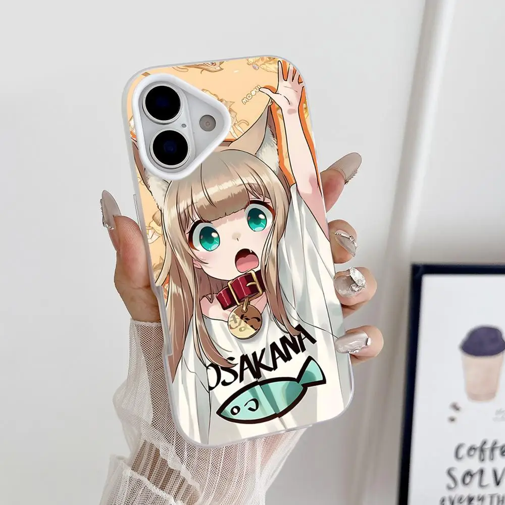

Anime Kinako Hara Phone Case for iPhone 17 16 15 14 13 12 11 Air Pro Max Plus Jelly Dual Layer White Cover