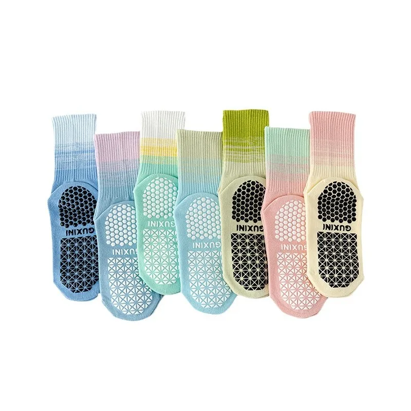 

Women Breathable Yoga Socks Mid-tube Non-slip Pilates Sports Sock Cotton Fitness Dance Ballet Indoor Floor Socks