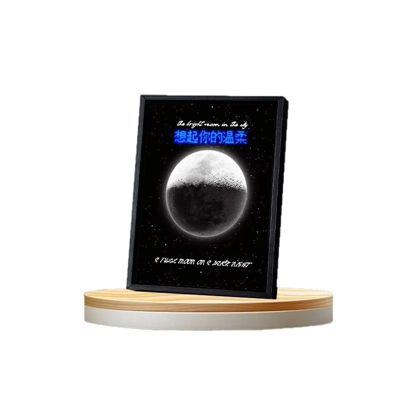 Mural lyrics Speaker suspension display Lighting painting Wireless Bluetooth audio Qixi Festival Send boyfriend