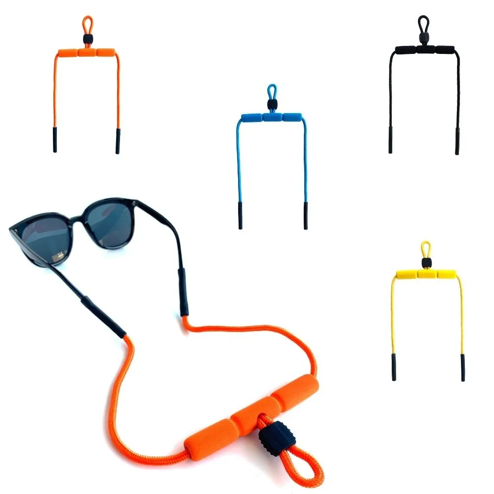 1PC Adjustable Length Floating Glasses Strap Polyester Foam Foam Floatable Design Sunglasses Neck Chain Durable Non-slip