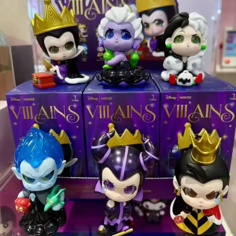Auf Lager Villains Series Blind Box Trendige Anime-Figurensammlung inklusive Evil Queen Cruella Ursula Hades Maleficent Spielzeuggeschenk
