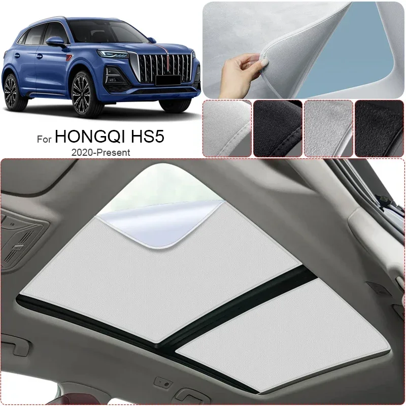

Car Suede Fabric Anti-uv Electrostatic Adsorption Sunroof Sunshade Auto Heat Insulation Skylight For HONGQI HS5 2020-Present