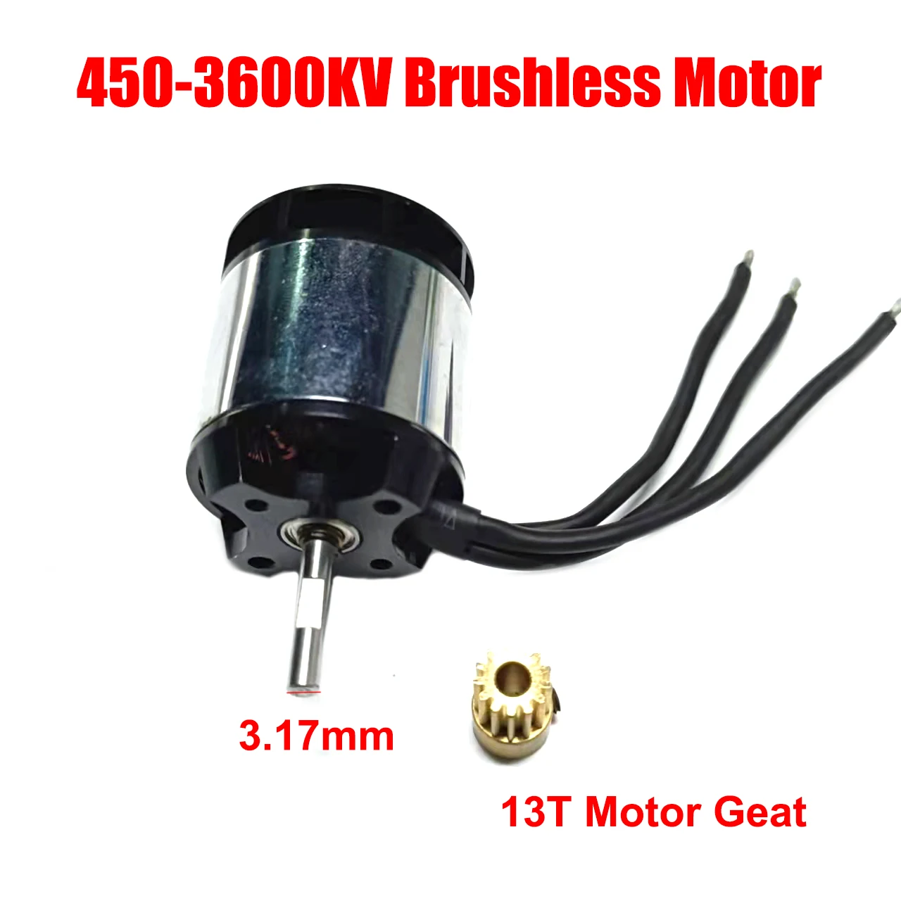 GARTT 3600KV 3700KV 330W Brushless Motor For 450 Align Trex RC Helicopter