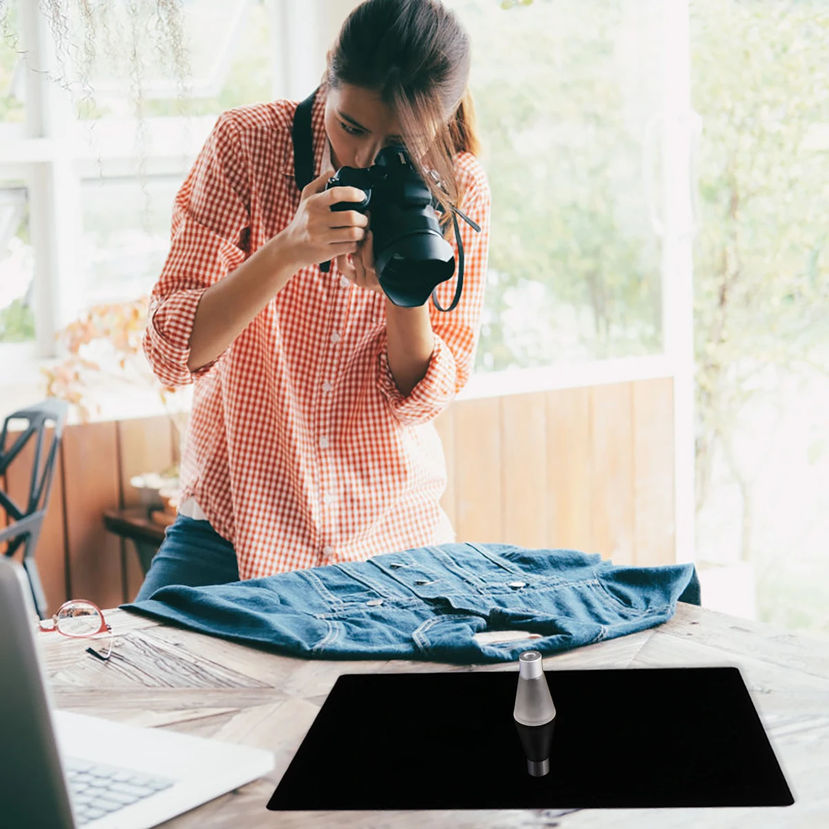 

Acrylic Reflective Board Photography Display Black White Smooth Surface Shooting Small Items Jewelry Watches Studio Light