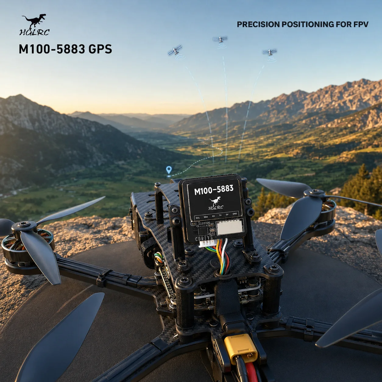 Módulo de Brújula GPS HGLRC M1 - Drone Compass reseña y precio