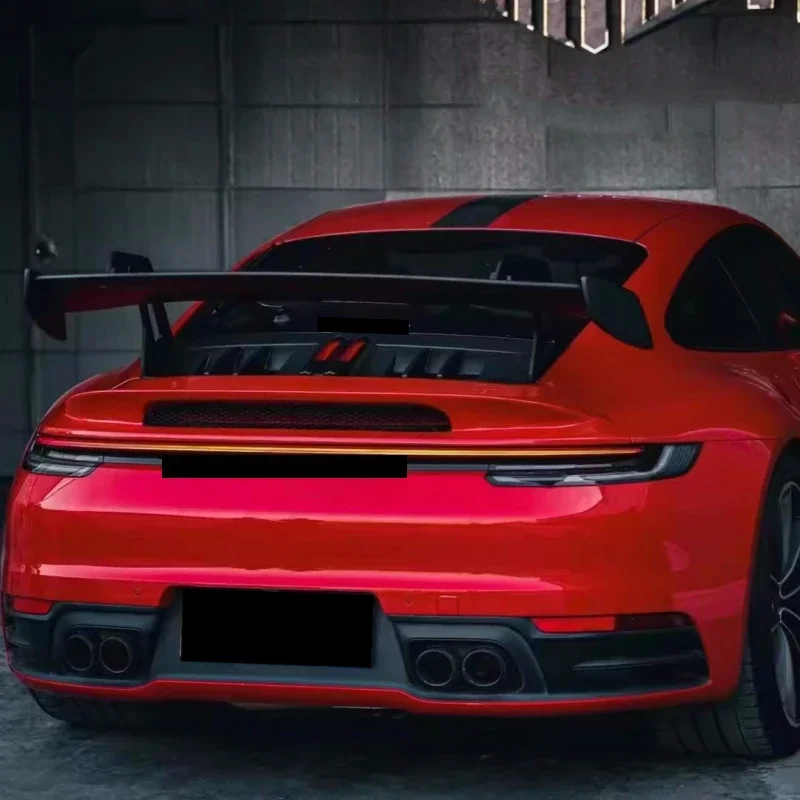 Carbon Fiber Tail Wing Tailgate Set For Porsche 911 992 Modified Resin Rear Spoiler Ducktail Car Accessories