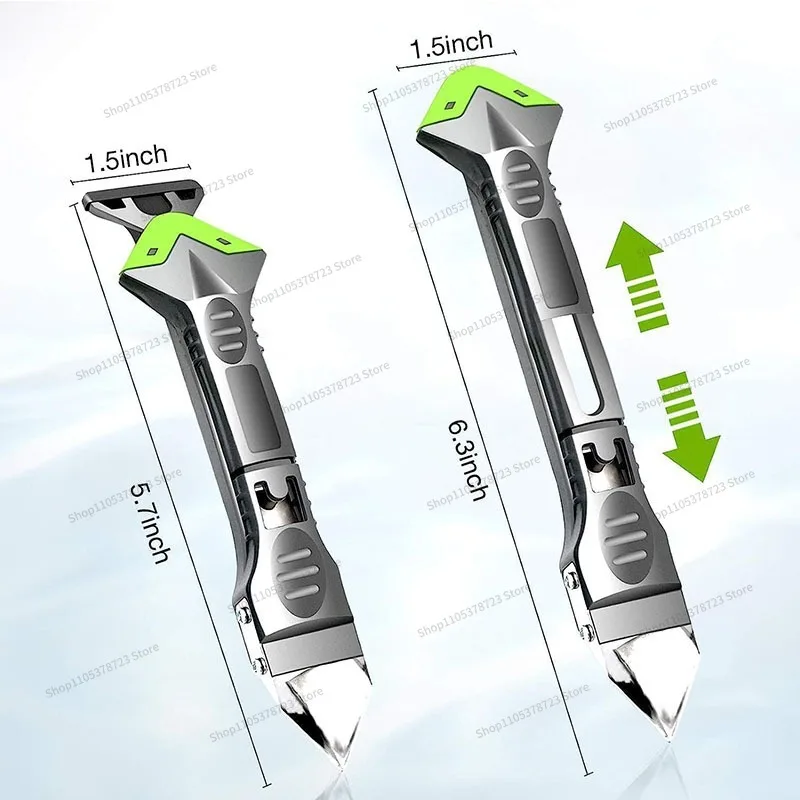 For 5 in 1 Silicone Caulking Tools Sealant Grouting Scraper Stainless Steel Head for Bathroom Kitchen Floor Windows, Two Pack