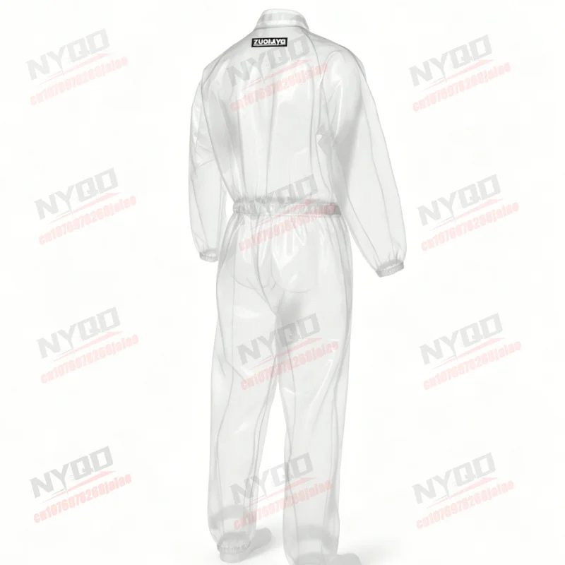 ZUOLOYA Motorcycle Racing Raincoat Transparent Soft Waterproof Dustproof Mens and Women's Integrated Zipper Lightweight Raincoat - view 6