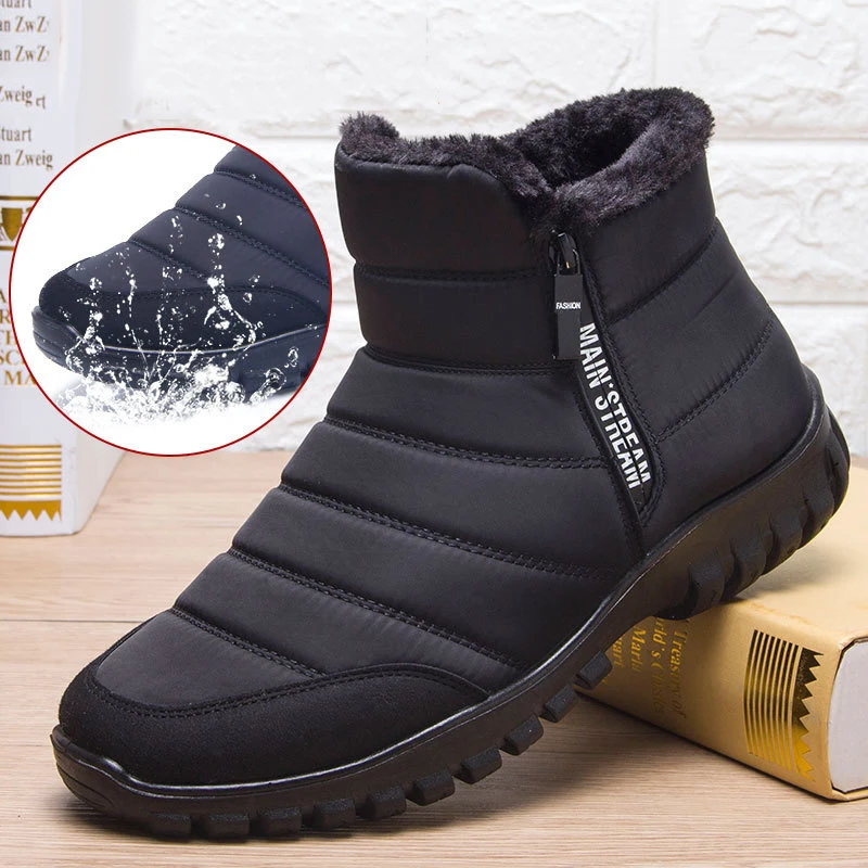 Men Boots Snow Comfortable Shoes Man Plush Men's Winter Shoes Male Men Shoes Men's Boots Lightweight Work Boots Footwear