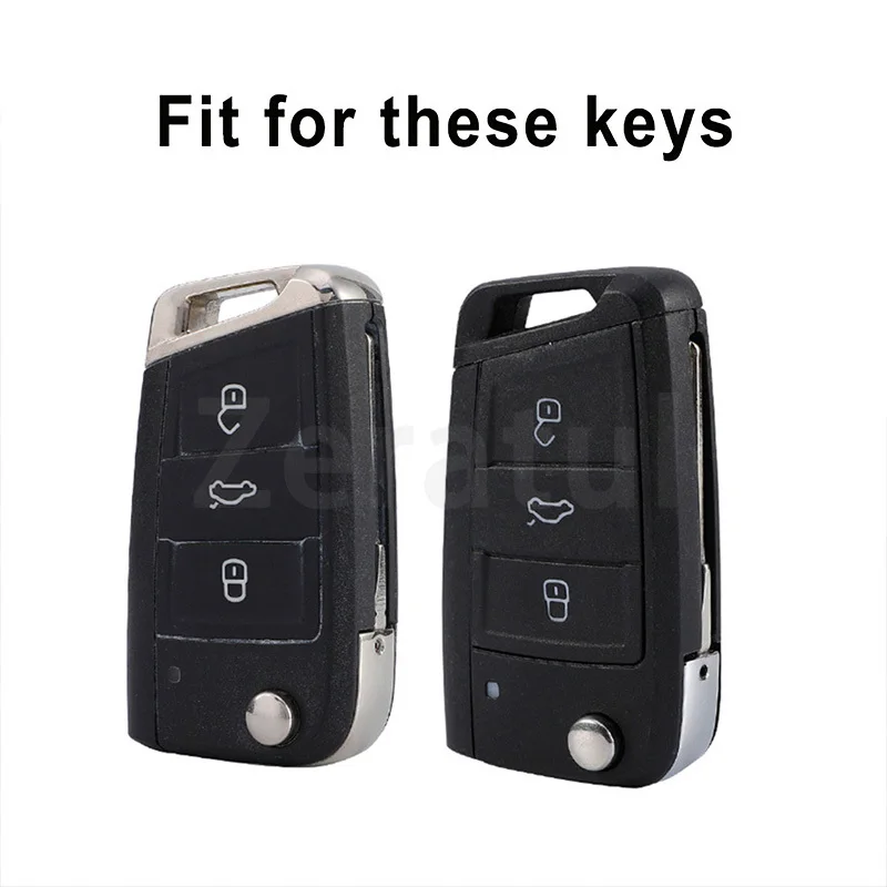 

TPU Leather Auto Car Key Case Folding Remote Shell Fob Cover For Volkswagen VW MK7 GTI 7 Golf 7 Golf R Skoda Octavia A7 SEAT