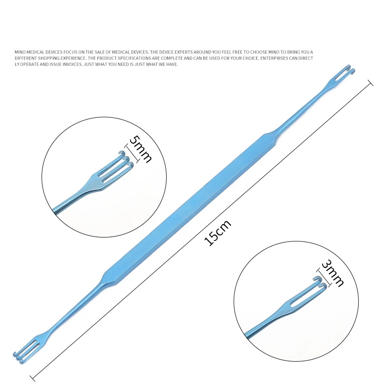 Titanium Alloy Double Eyelid Lifting Hook Régua do saco do olho Equipamento de cirurgia plástica oftálmica Ferramenta de lágrima