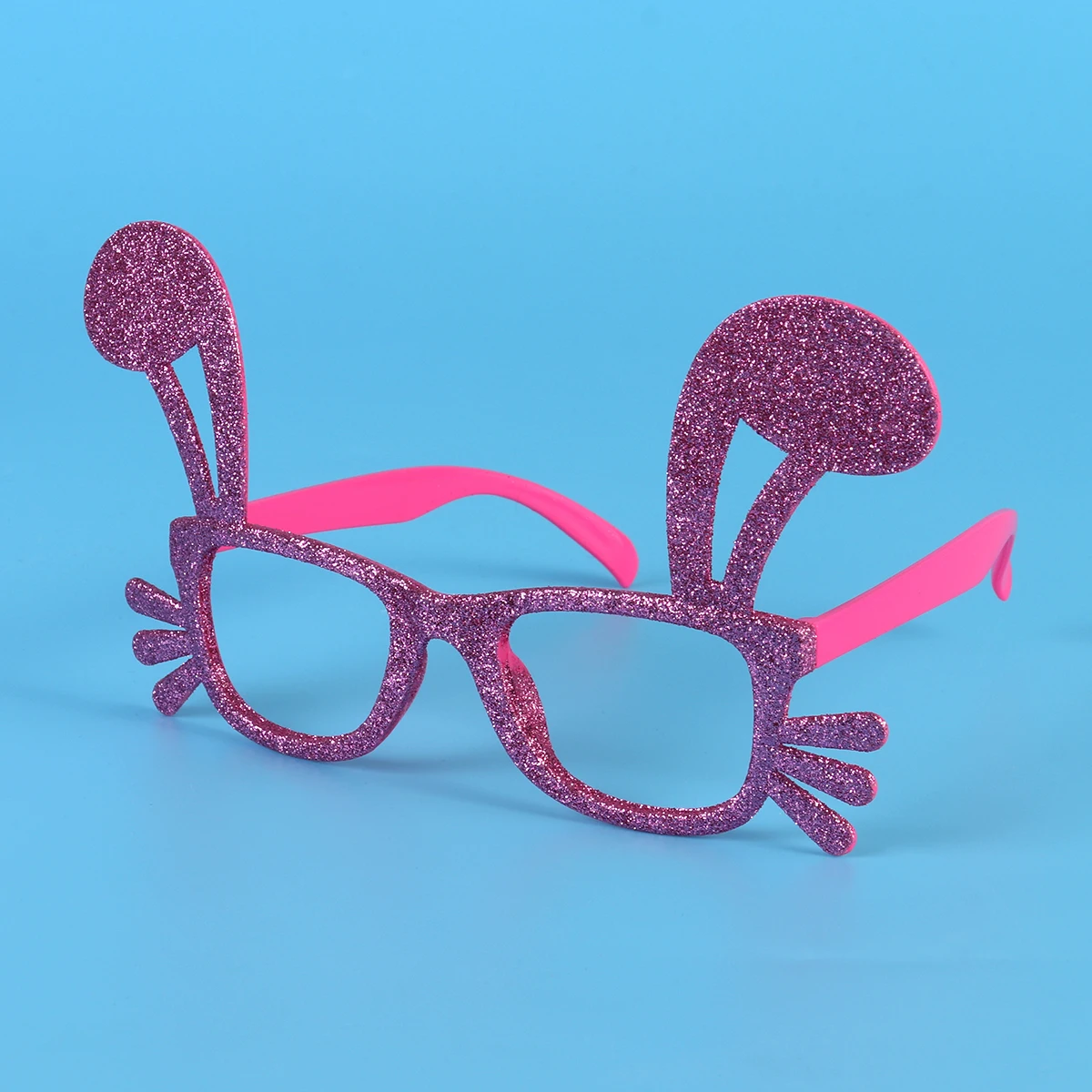 

Funny Glasses Novelty Bunny Ear Sunglasses Lightweight Plastic Frame Easter Costumes Accessories Glitter Surface