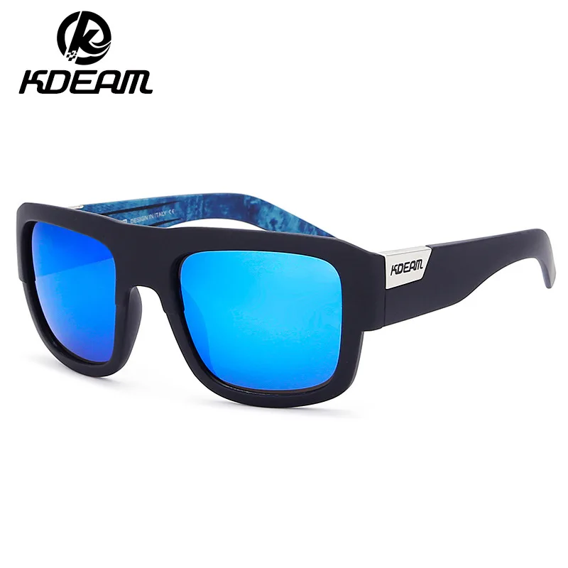 2024 KDEAM Large Frame Men\'s Sunglasses HD Polarized Fishing Glasses Colorful Outdoor New Square Sun Glasses Reinforced Lenses