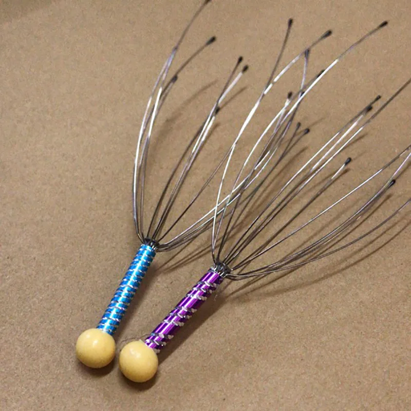 

Random Head Relaxing Massager Claw Head SPA Scalp Neck Stress Relief Octopus Massage Release Head Physician Steel Ball Massager