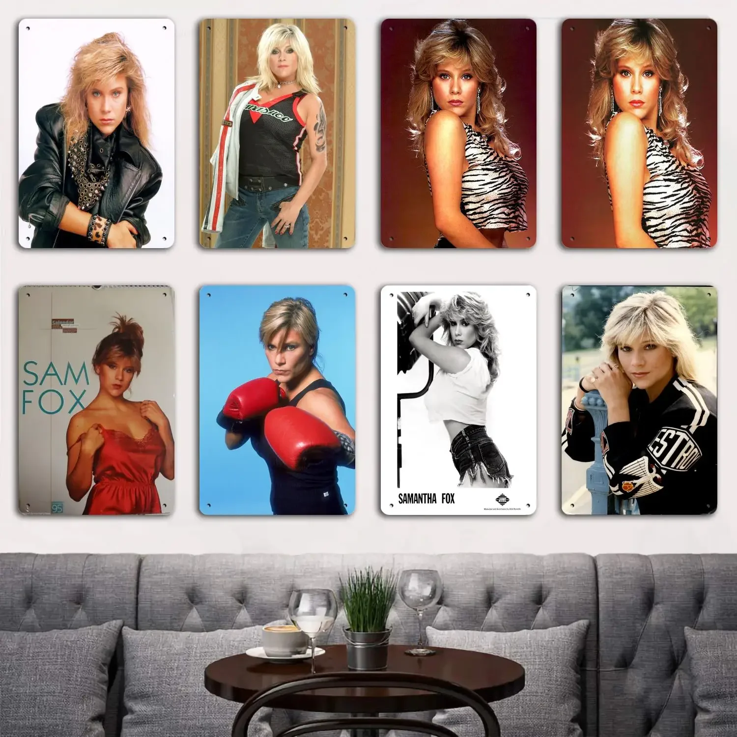 Samantha Fox Tin Metal Plaques and Signs Wall Decor, Captain Poster, Vintage Decor, Bar, Pub, Club, Wall Decoration