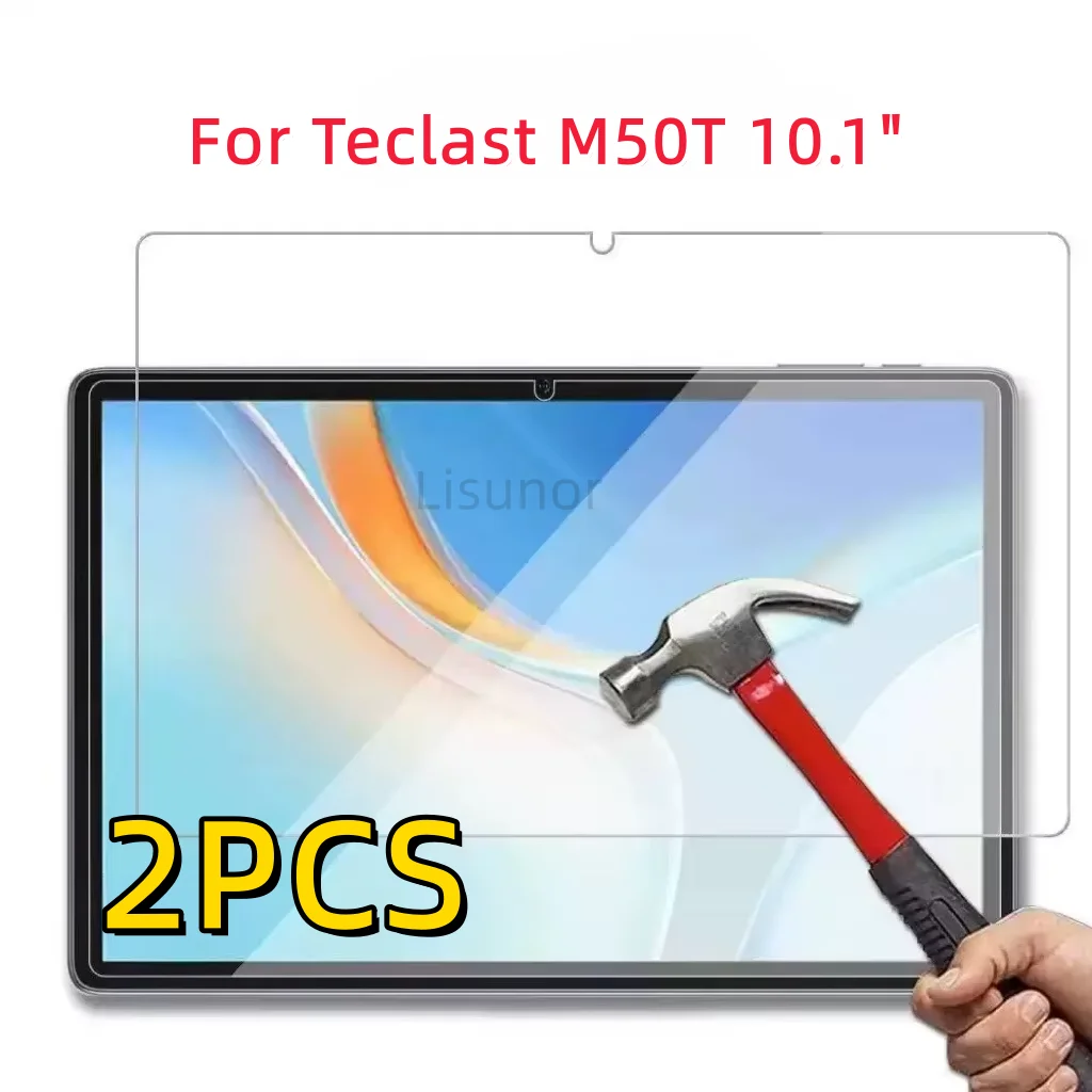 Protecteur d'écran pour tablette, 2 pièces, en verre trempé 9H, pour Teclast M50T, 10.1 pouces, Film de protection transparent HD anti-empreintes digitales