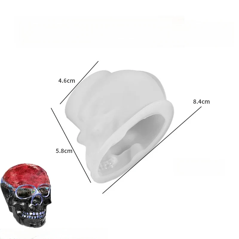 Halloween Skull Silicone Candle Mold Diy Handmade Scented Candle Soap Epoxy Resin Casting Mould For Home Decoration Craft Gift