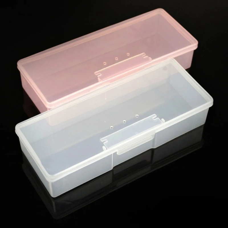 

2pcs Clear Plastic Nail Tool and Cosmetic Organizer Box Countertop Lightweight Storage Solution for Manicure Supplies