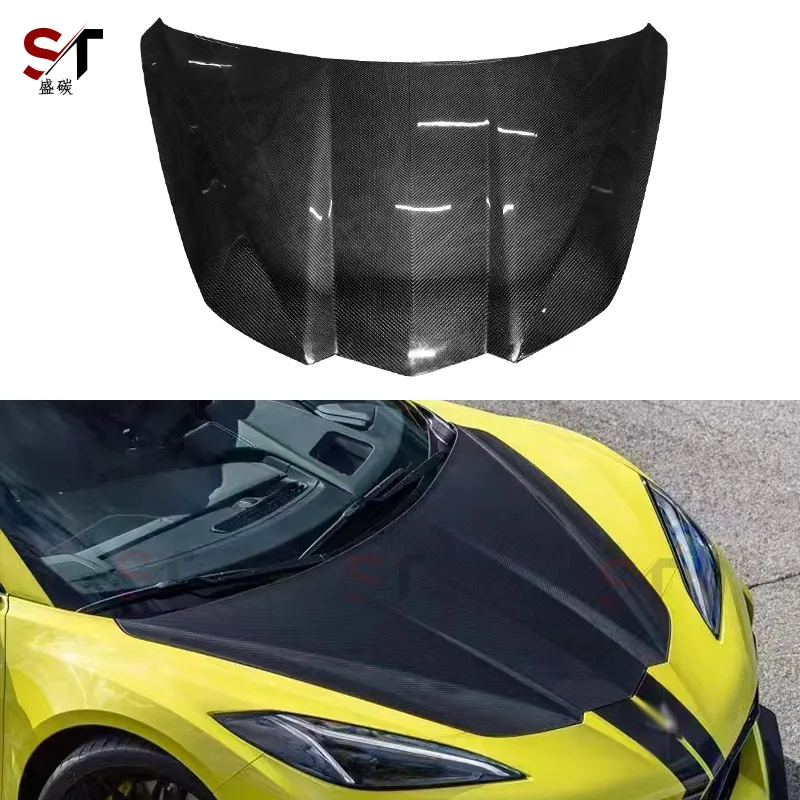 

Suitable for Chevrolet Corvette C8 Carbon Fiber Cover Original Hood Modified Headcover Surrounded