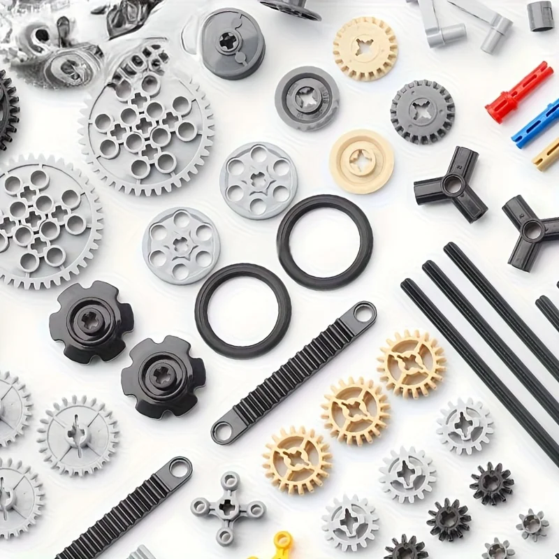 Technology small particle building block parts 9686 accessories EV3 bulk gear shaft pin small track mixed parts
