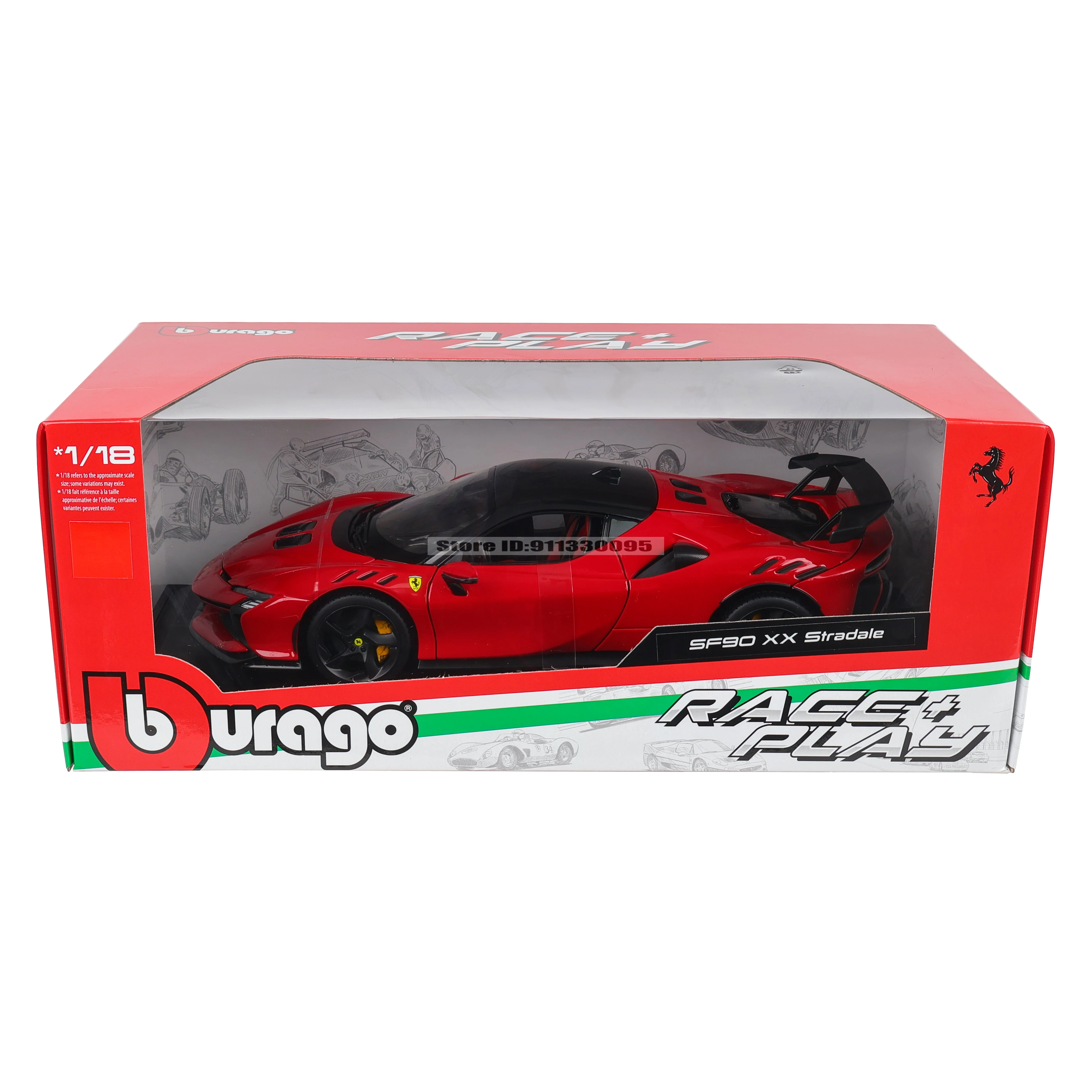 Bburago 1:18 Ferrari SF90 XX Stradale Lega di Lusso Veicolo Pressofuso Auto Modello Collezione di Giocattoli Regalo per i ragazzi