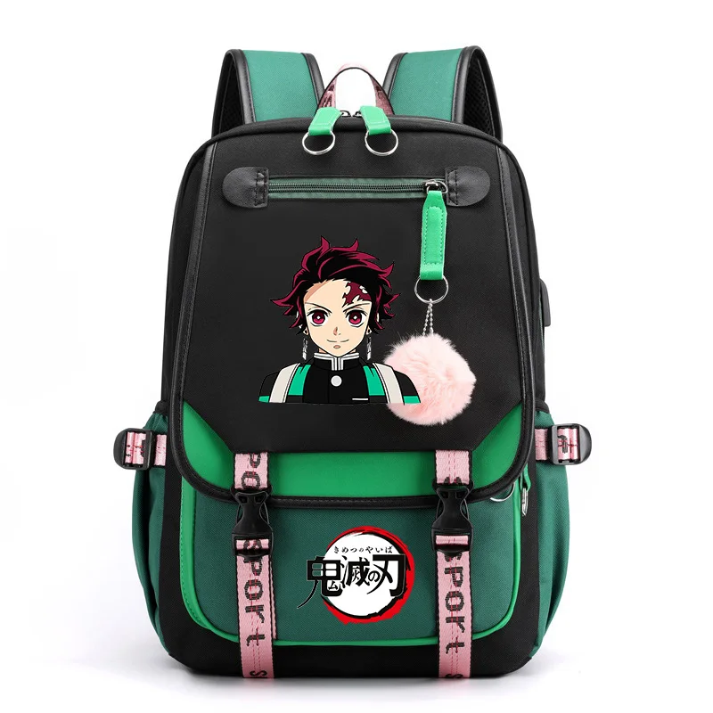 Anime Demon Slayer Backpack Kamado Tanjirou Cosplay SchoolBag Studnets Rucksack Large Capacity Travel Bag Fashion Teens Bookbag