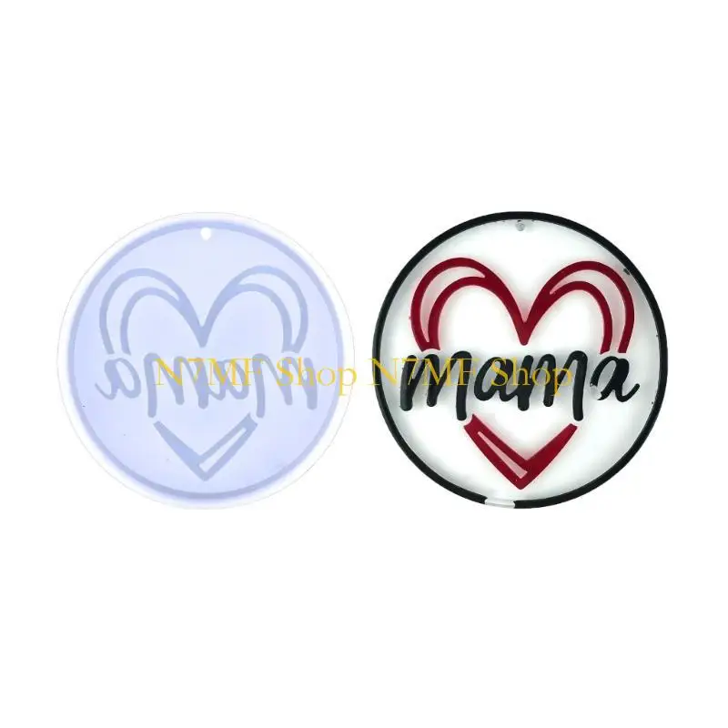 

N7MF брелок кулон силиконовая форма круглая форма для литья эпоксидной смолы для поделок своими руками