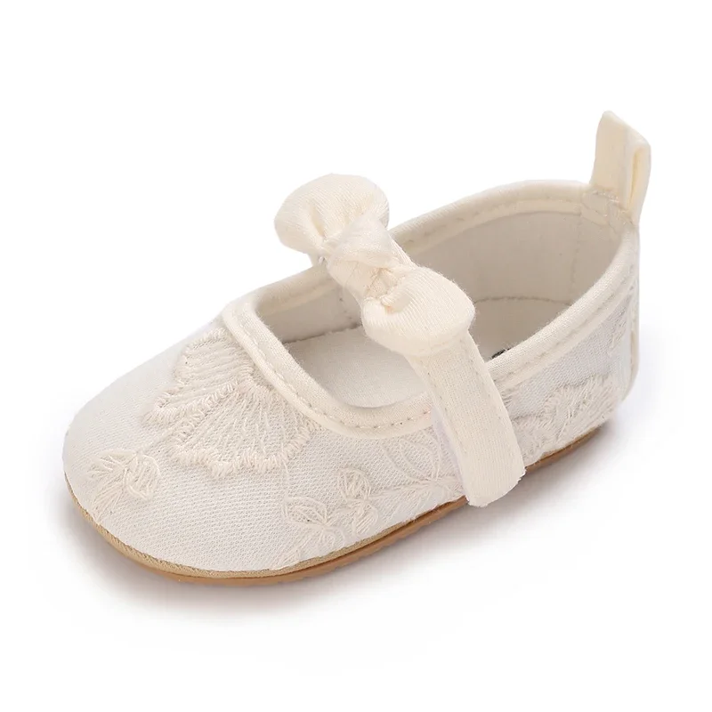Süße weiße Spitze Baby Mädchen Prinzessin Schuhe Baby Mokassins Moccs Schuhe Schleife Fransen Gummisohlen rutschfeste Schuhe Krippenschuhe – Detail 14