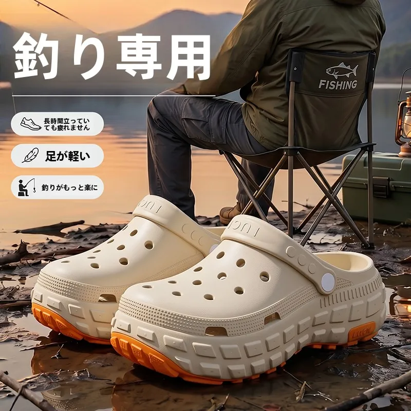 asifn-メンズ-大きいサイズ-厚底穴あきシューズ-夏用-アウトドア-フィッシング-ウェーディングサンダル-通気性-滑り止め-耐摩耗性