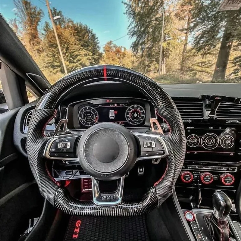 suitable for Volkswagen Golf 7CC Magotan POLO Sagitar Passat GTI carbon fiber steering wheel modification