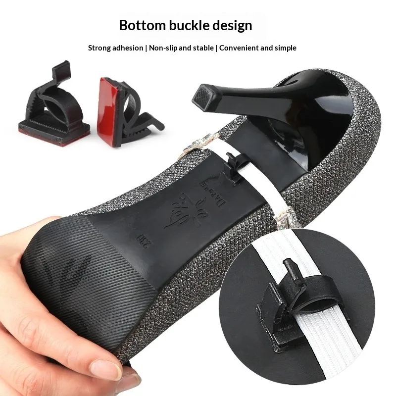 Women Shoelaces for High Heels Adjustable Ankle Shoe Belt Holding Bundle Shoe Laces Tie Straps Band Elastic Rhinestone Shoelace