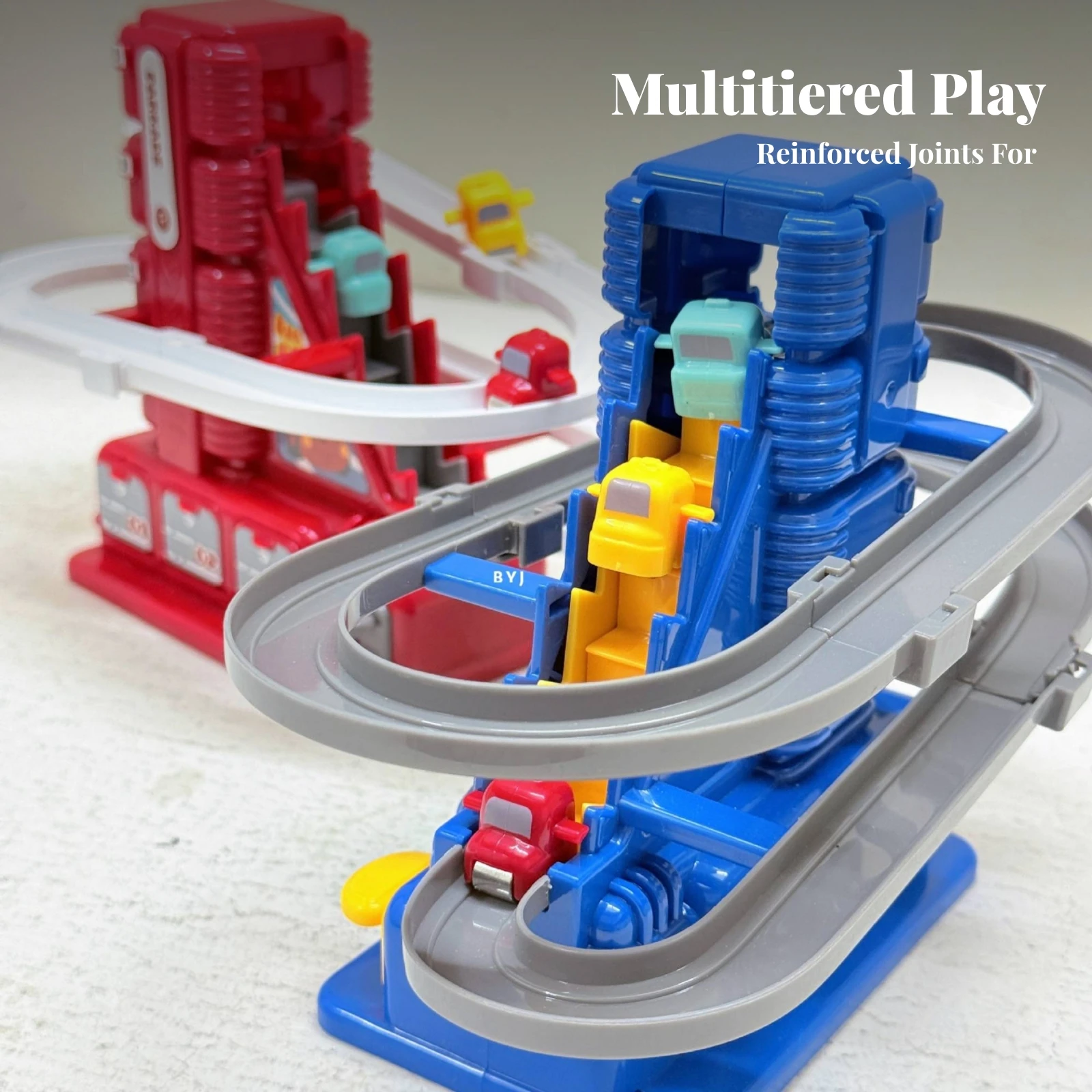 spiral-track-parking-garage-playset-screen-without-parking-garage-track-toy-children's-play-set-compact-sturdy-plastic