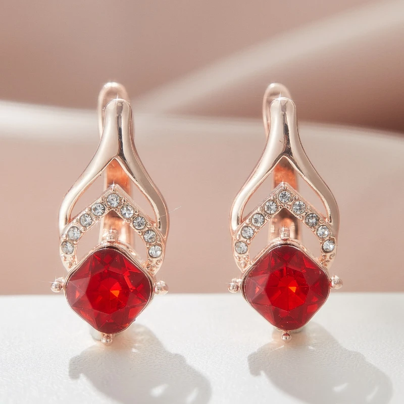 

Fashion Trend Inlaid Zircon Geometric Pendant Earrings, Women's Classic Holiday Party Jewelry Accessories Gifts