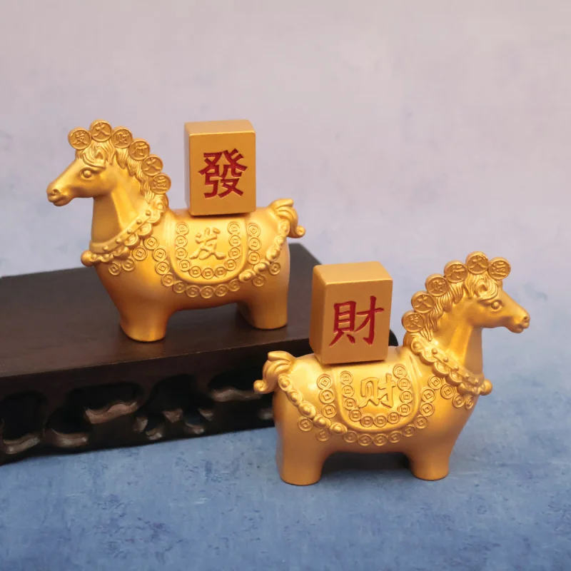 New Style Get Rich Quickly Mahjong Spinner Ornament for Living Room, Entrance, Office Decoration, Opening Gift