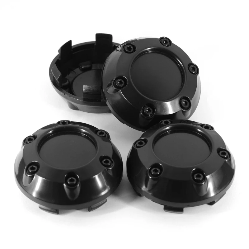 4pcs/lot 68mm 62mm Inner Car Wheel Center Cap Hub Cover Rim Hub Disc ABS Black Chrome