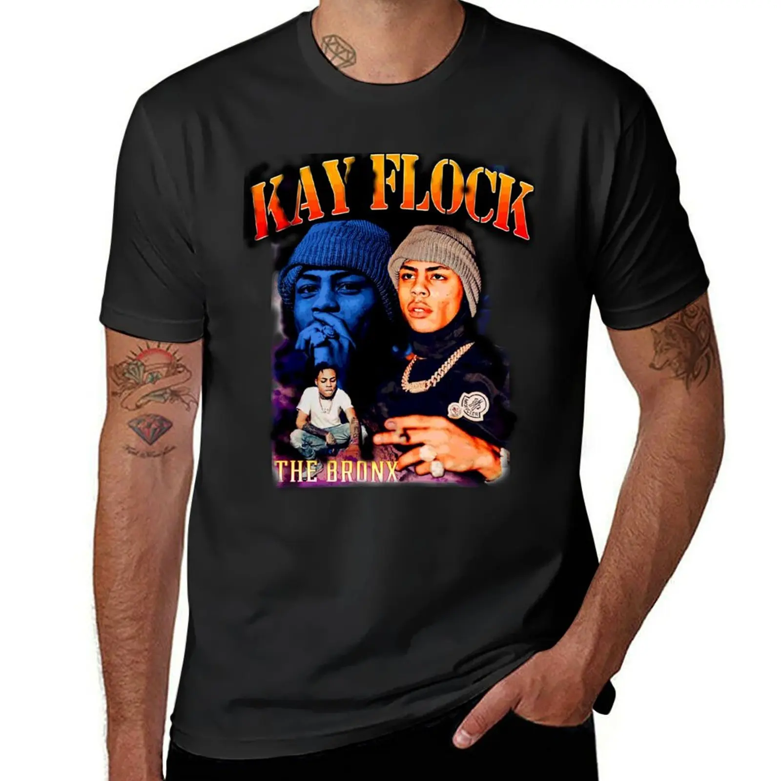 

Kay flock Rap Bootleg Design T-Shirt vintage clothes animal prinfor boys hippie clothes summer tops mens clothing