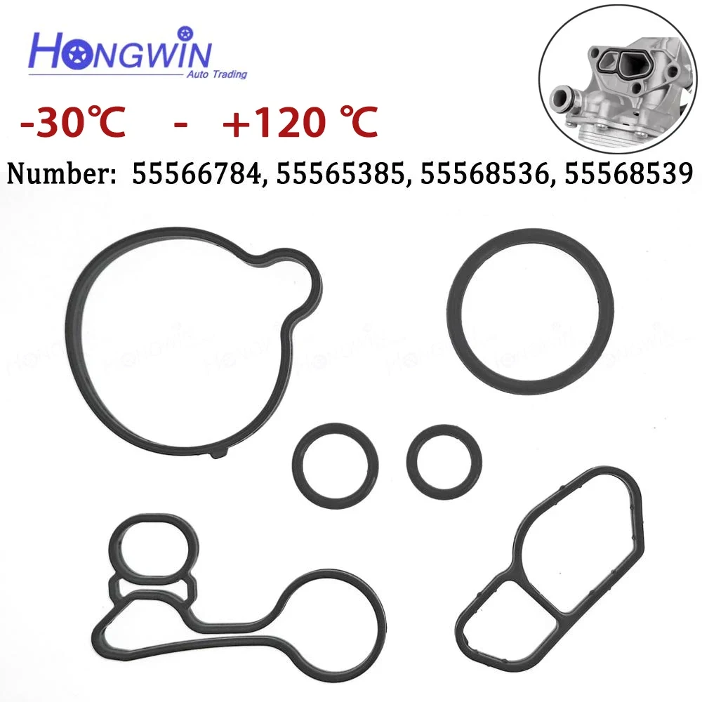 SET Brand NEW Oil Cooler Seals 55566784 55565385 55568536 55568539 Kit For Holden JH 1.4L A14NET Turbo Barina TM MJ 1.4L Trax TJ