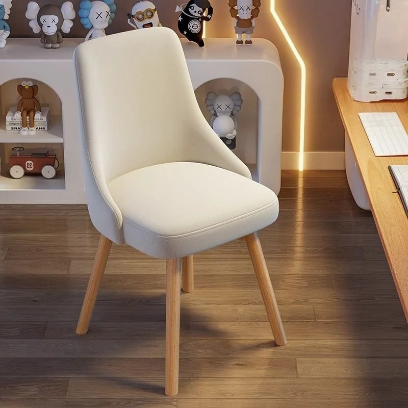#¥Household Solid Wood Dining Chair Simple Comfortable Study Desk Stool Backrest bedroom Makeup Chair