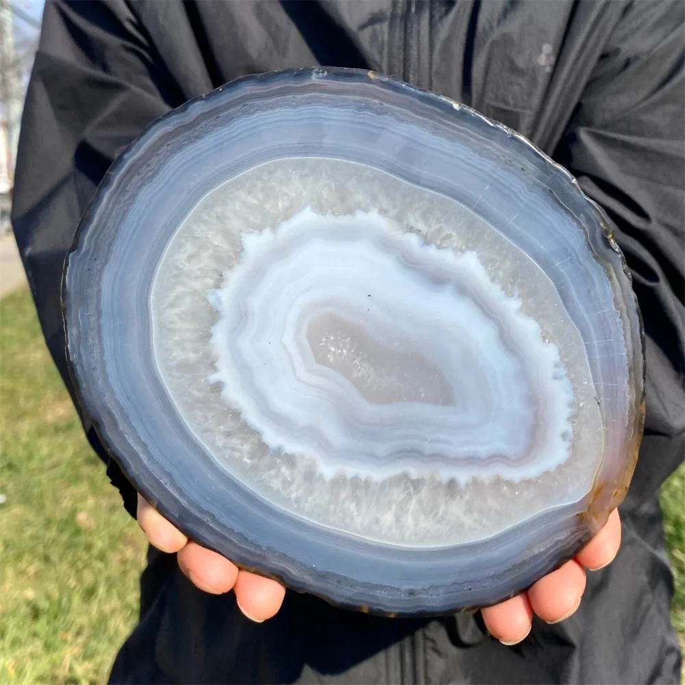 

Natural color agate, crystal slices, room decoration, energy gemstones, spiritual healing, meditation, demagnetization, gift