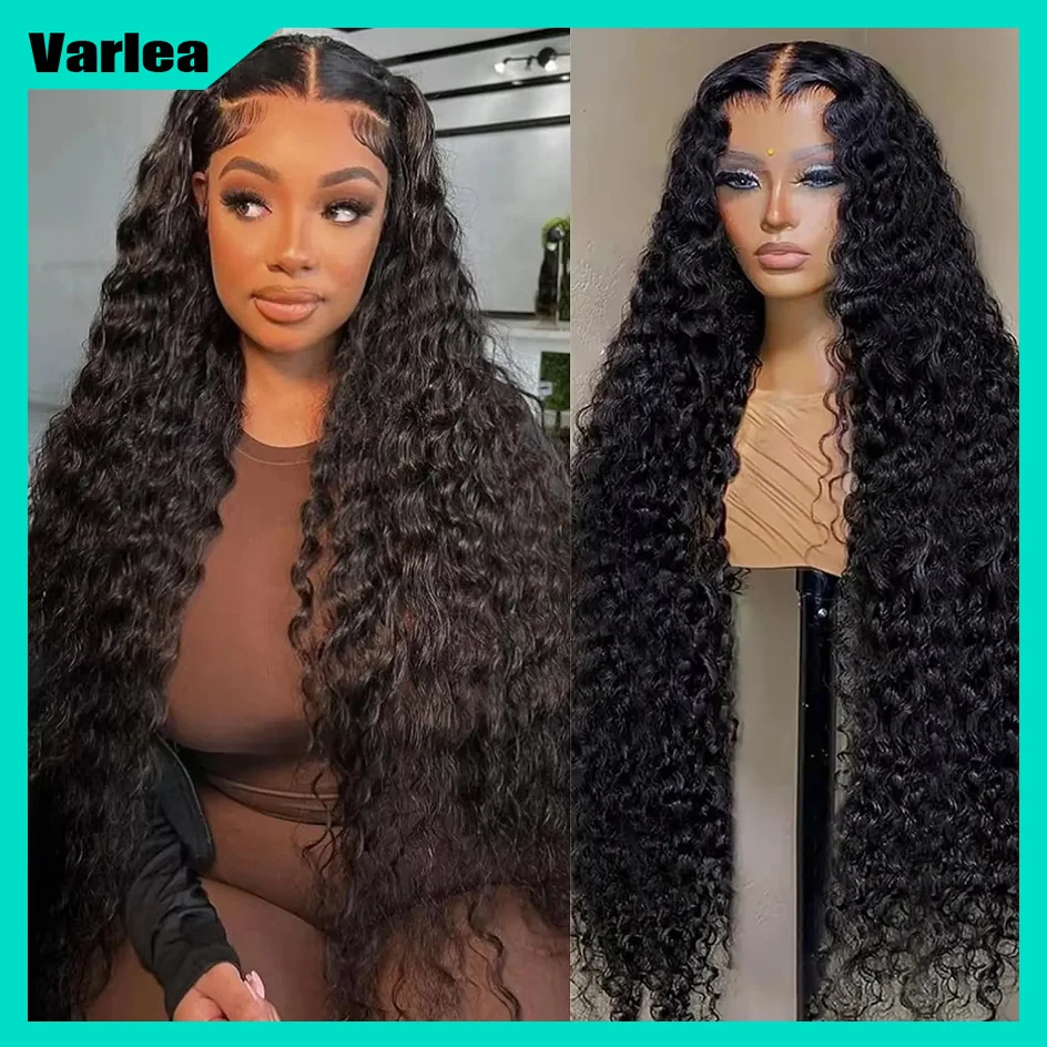 

Varlea Glueless Curly Hd Lace Wig 4x4 Human Hair Deep Wave Frontal Wig 5x5 Hd Lace Closure Water Wave Wear And Go For Women