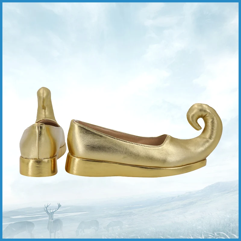 Jasmine Princess Cosplay Shoes Boots Golden Shoes Custom Made for Adults and Kids Halloween Cosplay