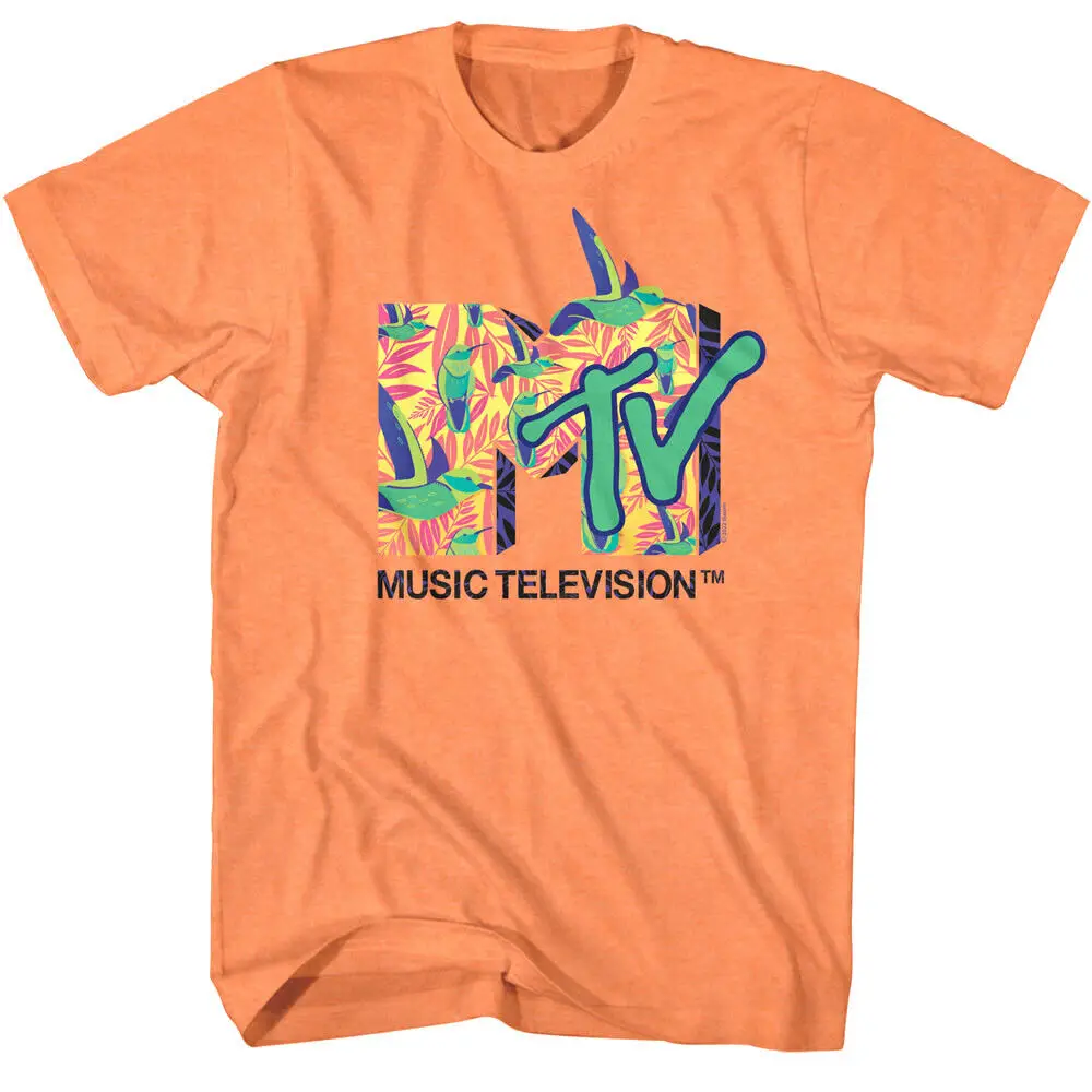 Mtv Hummingbird Tree Logo Men'S T Shirt Music Television Tropical Vibes