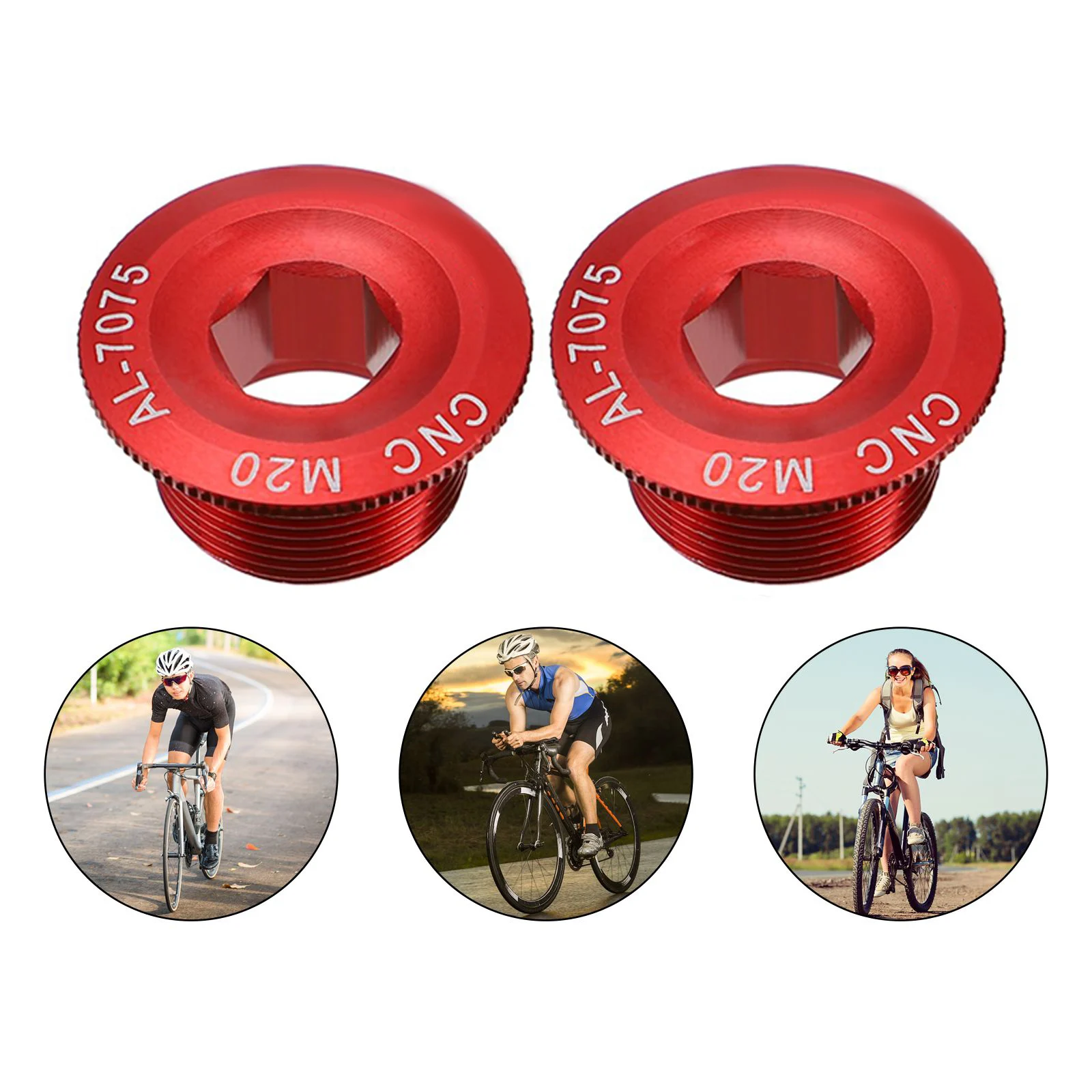 

1 Pair Bike Crankset Fixing Bolt Aluminum Alloy Cnc Cutting Crank Cover Screw Compatible M20 M590 M596 M661 Slxxt Bike